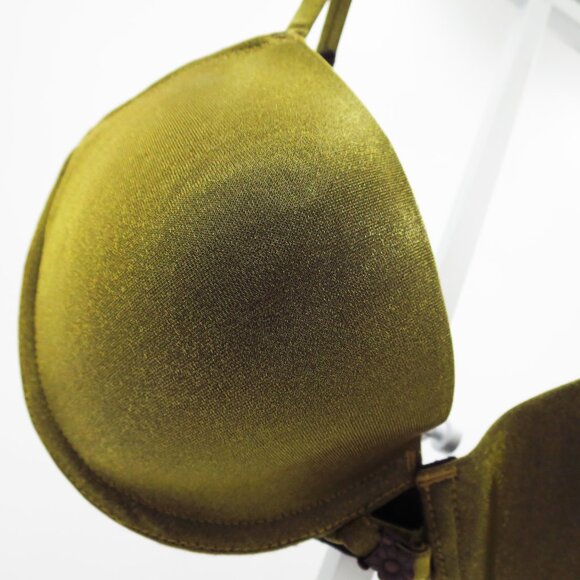 Lily of France Liquid Gold Iridescent Underwire Push Up Bra 34D - Picture 2 of 8